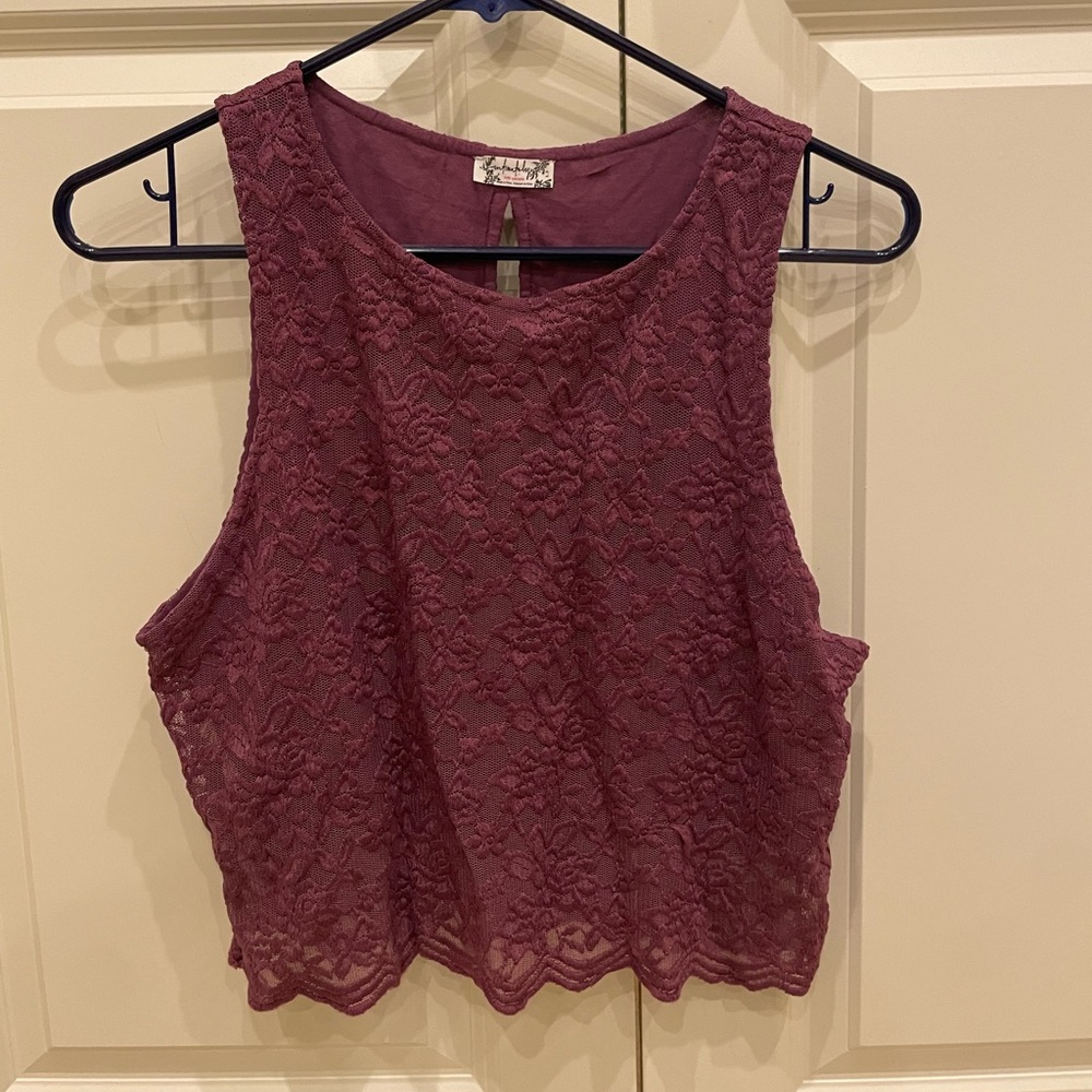 Free people lace intimately crop